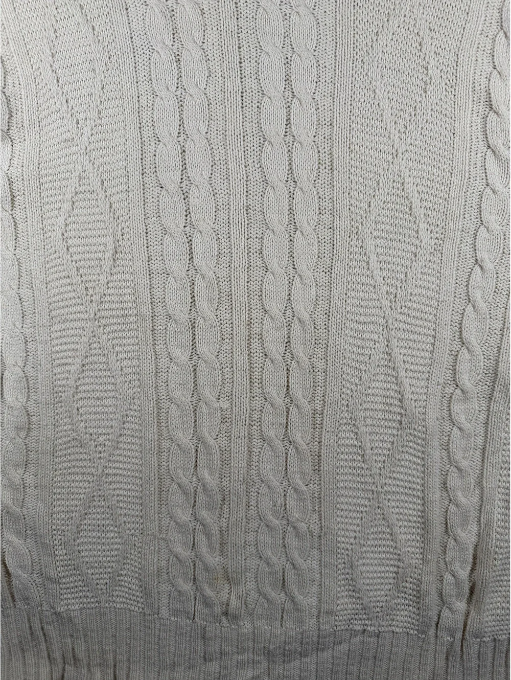 Newcastle Knits Cream Cable Knit Sweater Medium